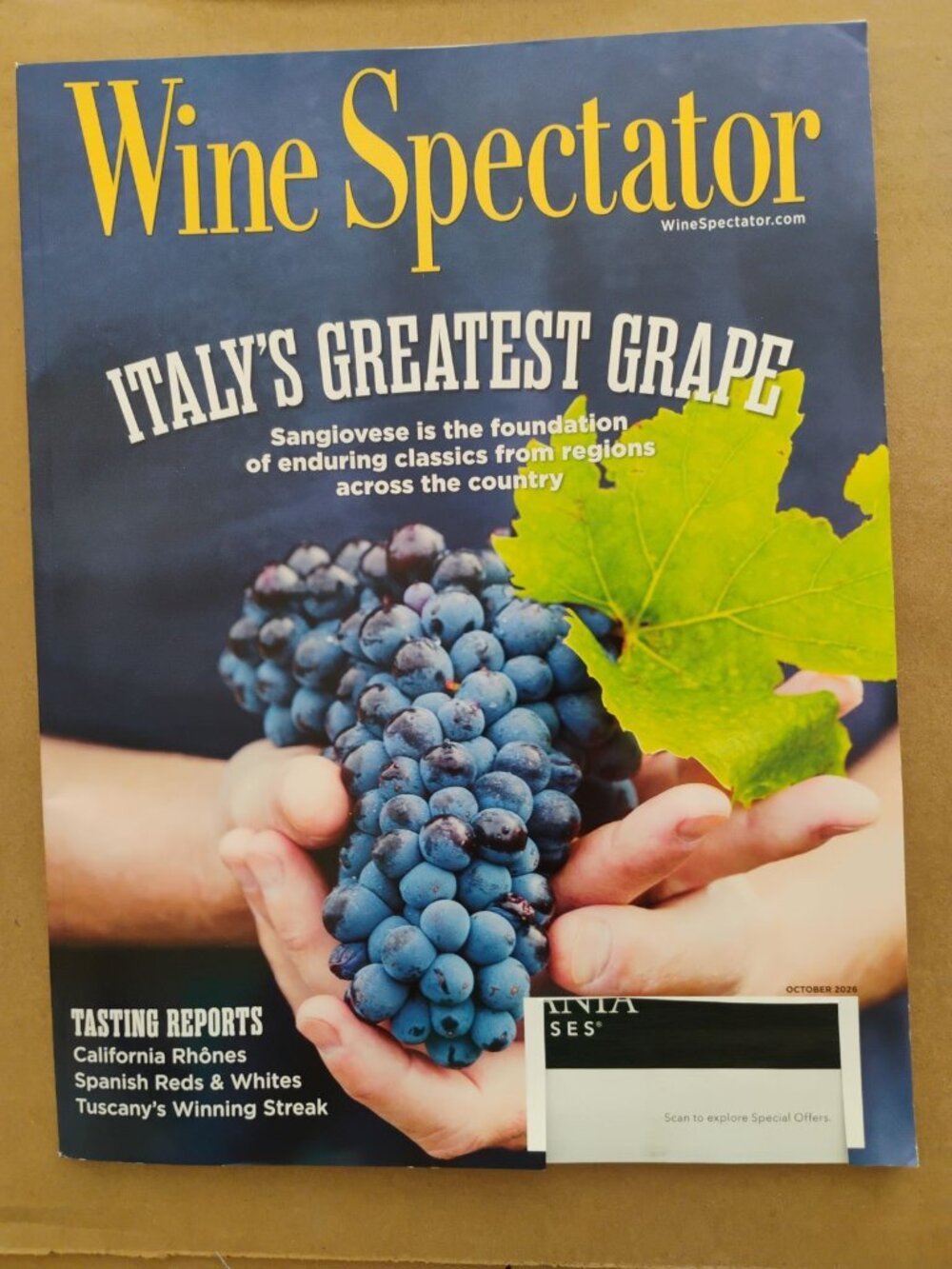 Wine Spectator magazine October 2026 Italy's Greatest Grape